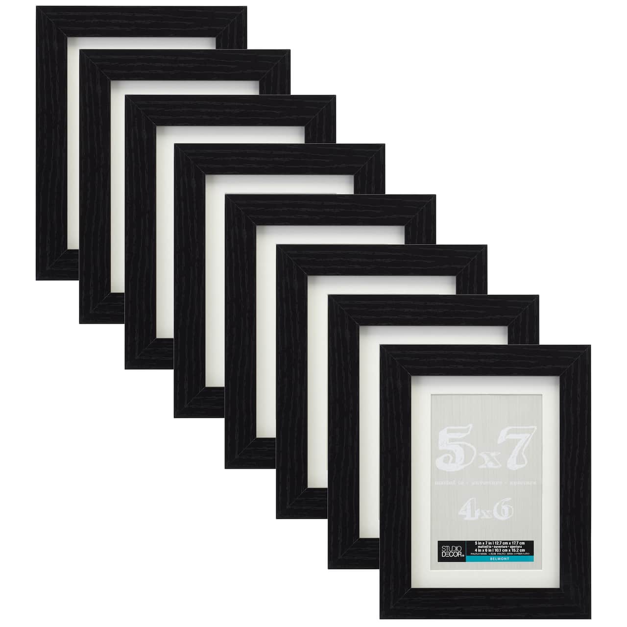 8 Pack: Black Belmont Frame with Mat by Studio D&#xE9;cor&#xAE;